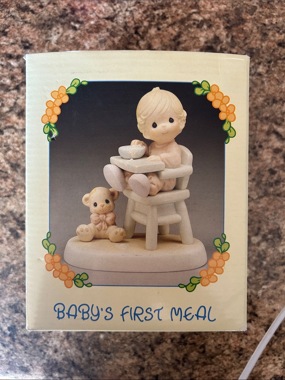 Precious Moments Cream Baby in Highchair Figurine